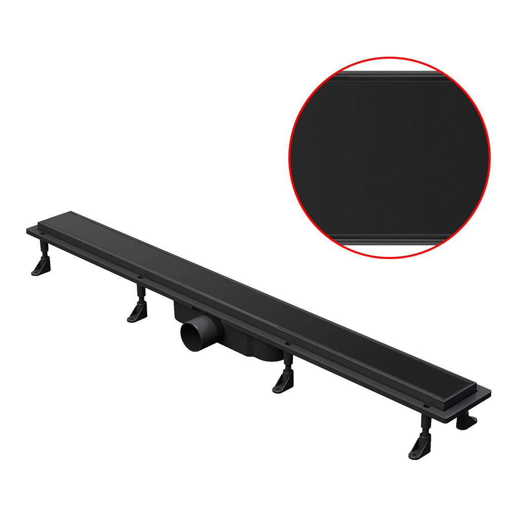 Bahit Shower Drain Grid (SS 304-ABS) 80x6x1.5cm Black