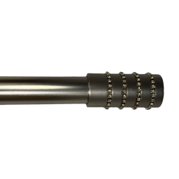 [HHHD-CTRD-01133 (RH117-48BN-P) CHCR30052] Classy Homes Curtain Rod 28-48 in Single Black Nickel 25/28