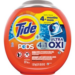 [3077209164] Tide Pods 4-In-1 Ultra Oxy Liquid Laundry Detergent Soap Pacs (57-Count)