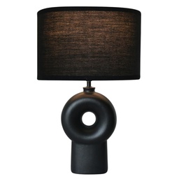 [111100T-1BK] G-light Ceramic Table Lamp, E27, Black