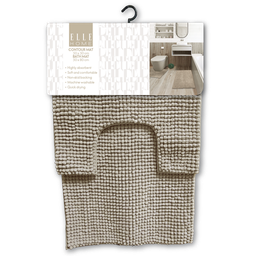 [EB202406138] Elle Home 2 pc Contour Mat &amp; Bath Mat Set, Beige