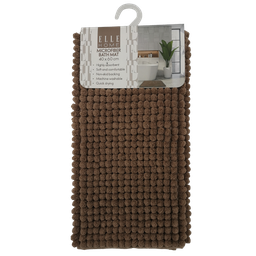 [EB2024061316] Elle Home Microfiber Bath Mat, Brown