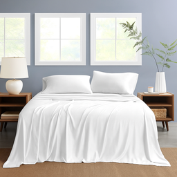 [NSH4PC-FULL-WH] Nautica Full Sheet Set Solid 4pc White