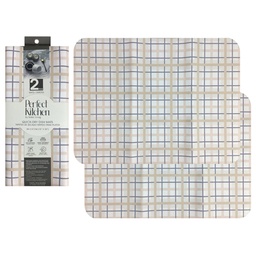 [768-1447065] Perfect Kitchen Quick-Dry Mats (2pc Set)