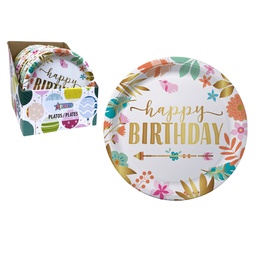 [819-02295] Glitter 10pc Paper Plates Round 9 In. I