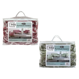 [720-1442080] Room Essentials 3pc Microfiber Sofa Cover Set