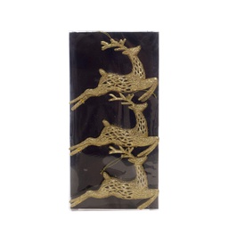 [831-AMX028-2538G] ^Miro Reindeer Ornaments 3pc Gold