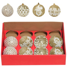 [831-XMTX349-2544] ^Miro Holiday Ornament Ball 8cm Gold