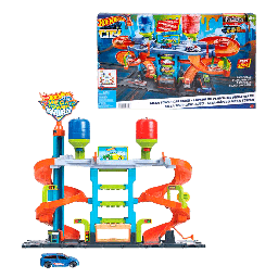 [821-HDP05ABC] Hot Wheels City Mega Car Wash Playset