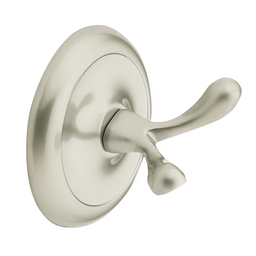 [BP5303SN] Moen Yorkshire Double Robe Hook, Satin Nickel