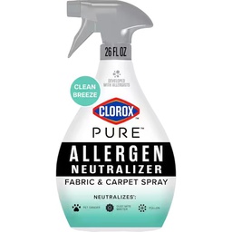 [60718] Clorox PURE Allergen Neutralizer Fabric and Carpet Spray 26 Oz., Clean Breeze