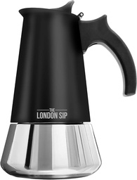 [EM6B] London Sip Stainless Steel Espresso Maker 6-cup, Matte Black