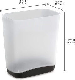 [10393V06] Sterilite Rectangular Slim Wastebasket 3.3 Gal.
