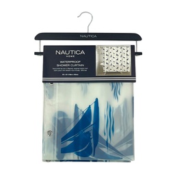 [754275] Nautica Print Shower Curtain 70 x 72 In.
