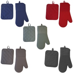 [318087-ASST] Kitchen Details 2-Piece Kitchen Set - Oven Mitt &amp; Pot Holder
