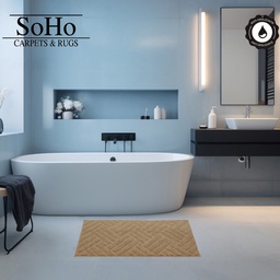 [TY-TOWEL-50X80BGE] SoHo Carpets Bath Mat 50x80cm Beige