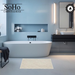 [TY-TOWEL-50X80CRM] SoHo Carpets Bath Mat 50x80cm Cream