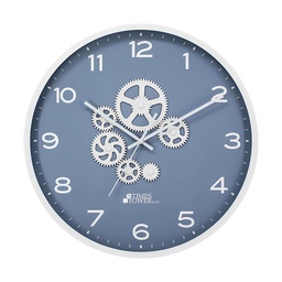 [602-DBE04912] Times Tower Wall Clock 40cm White