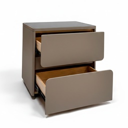 [ED-2243LGR / MN34116] Mobel Nightstand, Light Gray - 20.0 In. x 15.7 In. x 19.6 In. (W51 X D40 X H50 cm)