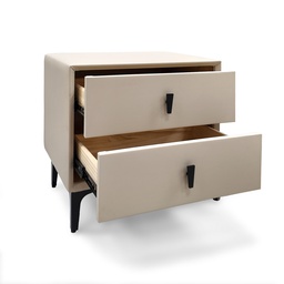 [ED-2246BE / MN34117] Mobel Nightstand, Beige - 19.6 In. x 15.7 In. x 13.7 In. (W50 X D40 X H35 cm)