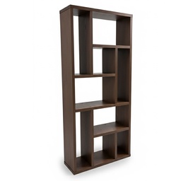 [ED-2156DWD / MB34121] Mobel Bookcase, Dark Wood - 31.4 In. x 11.4 In. x 70.8 In. (W80 X D29.2 X H180 cm)