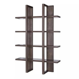 [ED-2161DWD / MB34122] Mobel Bookcase, Dark Wood - 47.2 In. x 13.9 In. x 70.8 In. (W120 X D35.5 X H180 cm)