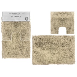 [736-1454533] Spa Collection 2pc Bath Mat Set, Beige