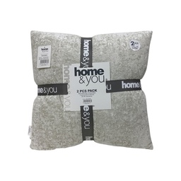 [730-1461978] Home &amp; You Throw Pillow Set 18x18 Cream
