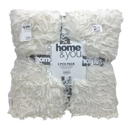 [730-1461984] Home &amp; You Throw Pillow Set 18x18 Cream
