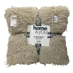[730-1461982] Home &amp; You Throw Pillow Set 18x18 Light Beige
