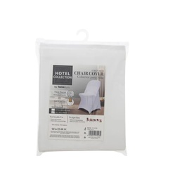 [720-1457048] Hotel Collection Chair Cover, White
