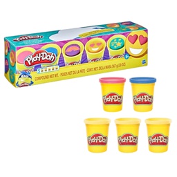 [826-F4715] Play-Doh Colour Me Happy with 3 Emoji-Inspired Cans (5-Pack)