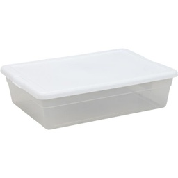 [16558010] Sterilite Under Bed Storage Bin with Lid 28 Qt. Clear /White