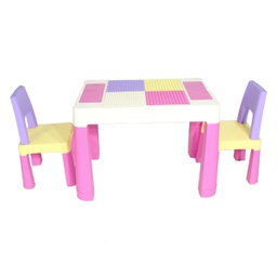 [TOGO7247/ZY-132 / CDTY-BLOC-01039 / DMTOGO7247] Duramade Kids Game Table with Blocks 28 x 18.5 x 21.25 In. (72x47x54cm)