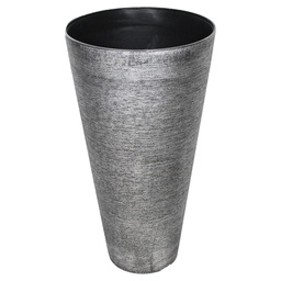 [RH9954G/ZY-132 / HHGD-FWPT-01002] Royal Homes Flowerpot with Saucer 15.5 x 29 In., Gold/ Silver/ Copper