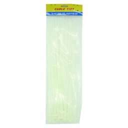 [HWHT-CBTI-01010 / RH04CT40-100/ZY-132] Royal Homes Cable Ties 100-pack 40cm/ 15.75 In. White