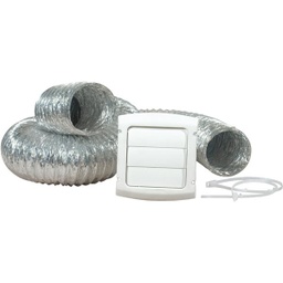 [197954 / TD48PVKZW6  / TD48PVKZW] Dundas Jafine White Gas or Electric Dryer Vent Kit (4-Piece)