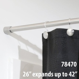 [78470] InterDesign Forma Shower Curtain Rod Constant Tension 26 In. To 42 In. Stainless Steel