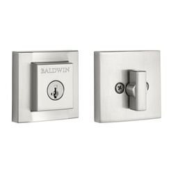 [93800-013 / 380SDB 15 SMT C] Baldwin Prestige Spyglass Single Cylinder Front Door Deadbolt, Satin Nickel
