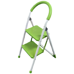 [981-90108159] Max Motor 2-Step Folding Ladder, Blue / Green / Pink