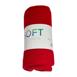 [FLC-PLR-5060-RD] ****Cozy Polar Fleece Micro Throw, 50In.x60In. - Red