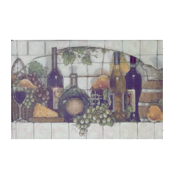 [D128 / 700-N24-00301 CHFM27500] Classy Homes Foam Kitchen Mat, Wine &amp; Grapes 18x30 in.