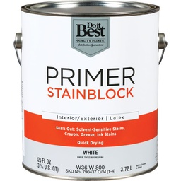 [W36W00800-16] ****Do it Best Latex Interior/Exterior Stain Blocking Primer, White, 1 Gal.
