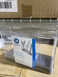 [67280ES / 67280] iDesign Forma Flatware Organizer, Clear/ Stainless Steel