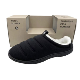 [KCSC0422-BK-L] ****Kenneth Cole Men Mule Slipper Black, Large