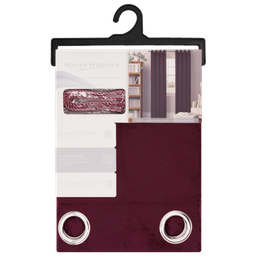 [WPSG47540HBT] Vineland Grommet Window Curtain Panel with Tie Back 55 x 90 In. Burgundy