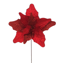 [831-AMX006-2425A] Miro Christmas Poinsettia 11P 38cm, Red