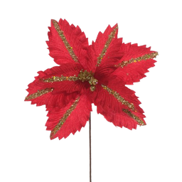 [831-AMX001-24171AB] Miro Christmas Poinsettia 33x30cm 8P , Red-Gold